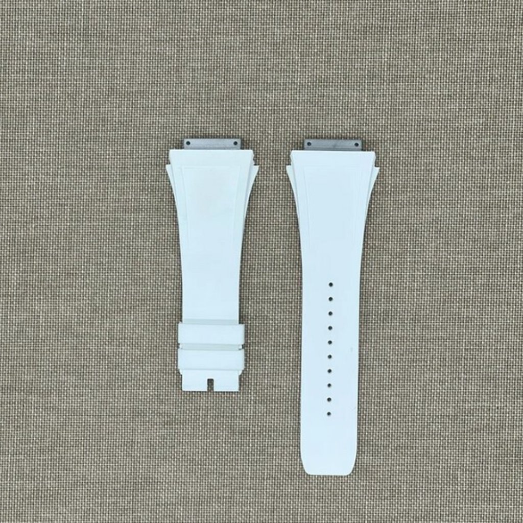Tempomat White Rubber Strap For Richard Mille Rm011  Rm035